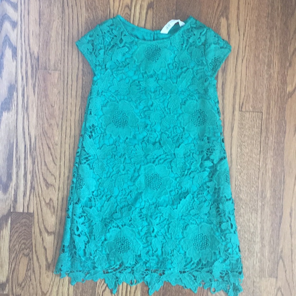 H & m girls green dress